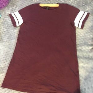 Forever 21 maroon T-shirt dress